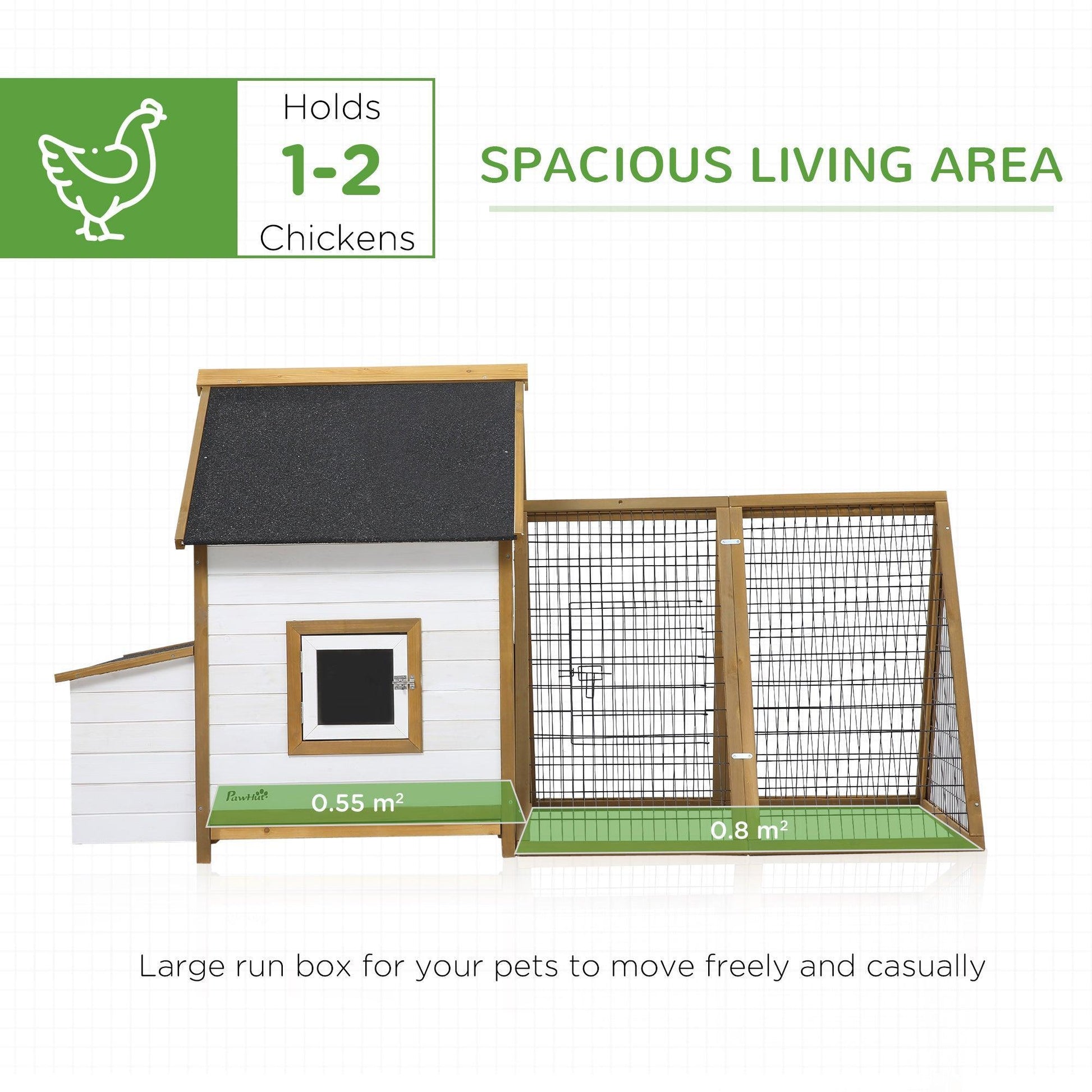 PawHut Chicken Coop: Simplified Cage and Run - ALL4U RETAILER LTD