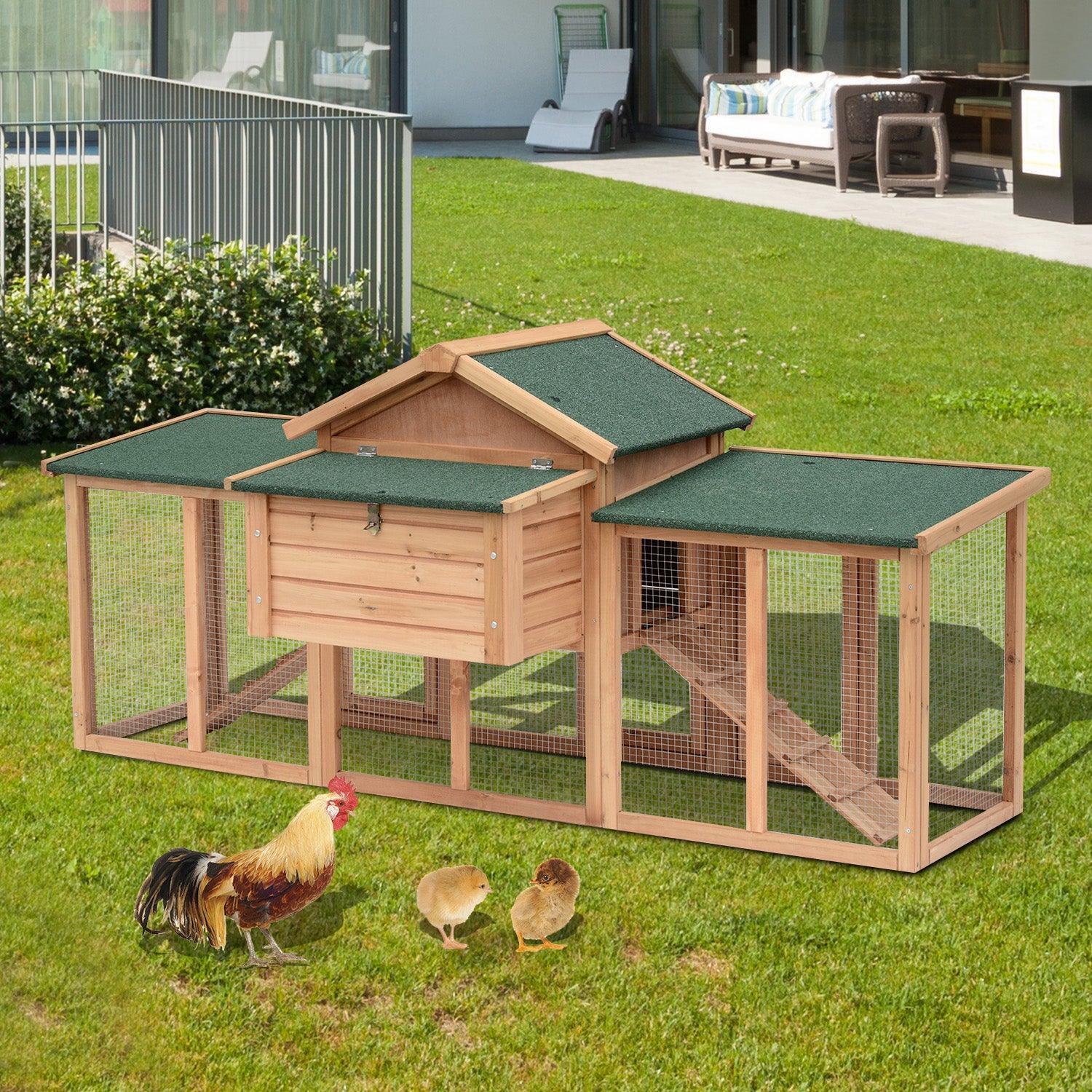 PawHut Chicken Coop, Spacious & Secure - ALL4U RETAILER LTD