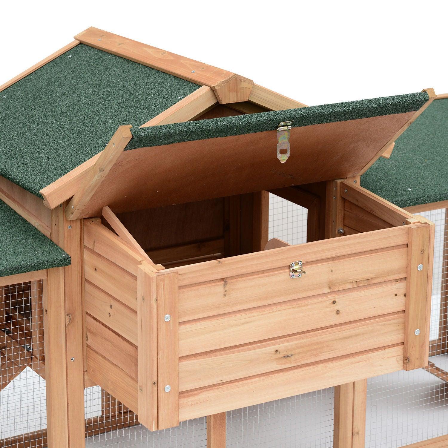 PawHut Chicken Coop, Spacious & Secure - ALL4U RETAILER LTD