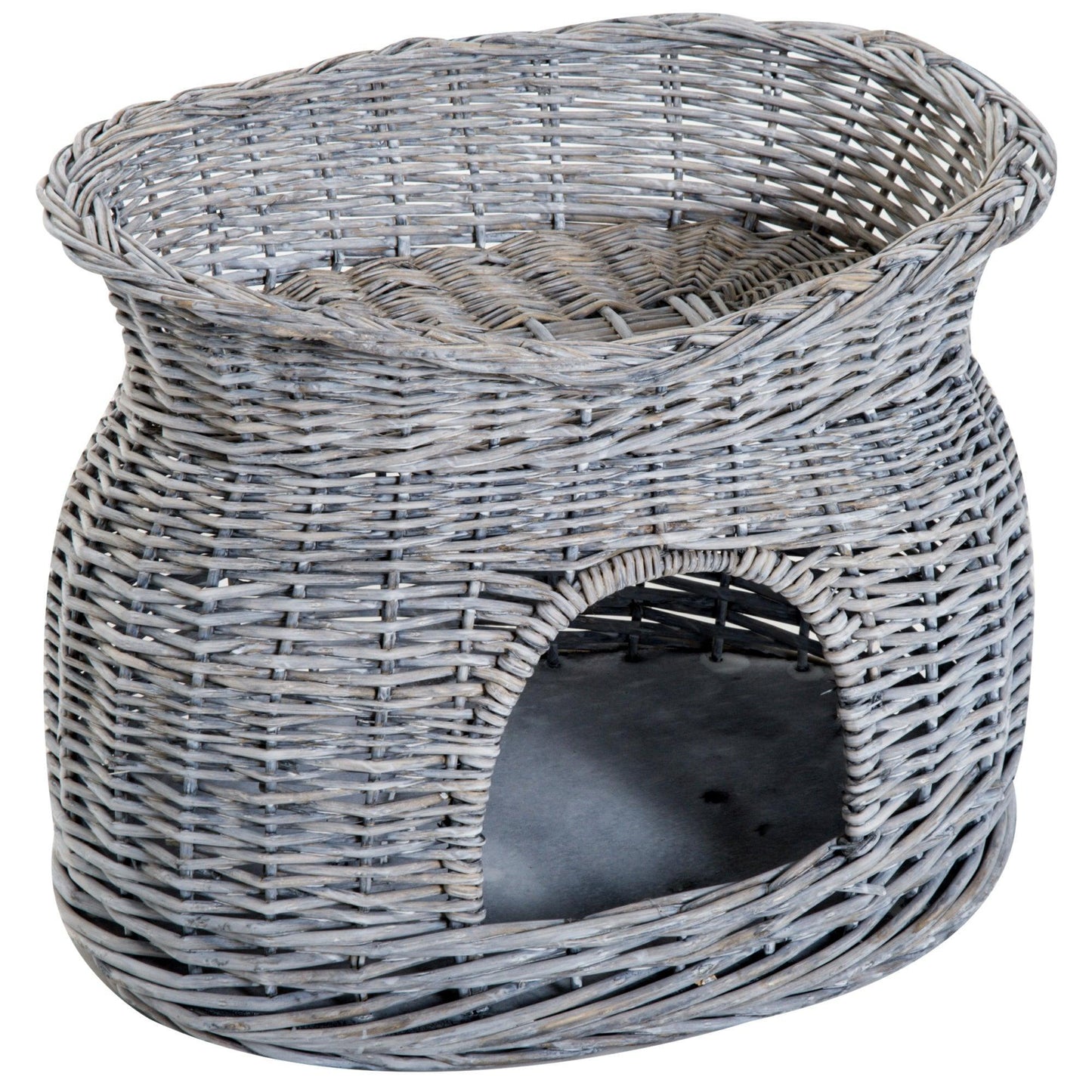 PawHut Cozy 2-Tier Cat Bed – Grey - ALL4U RETAILER LTD