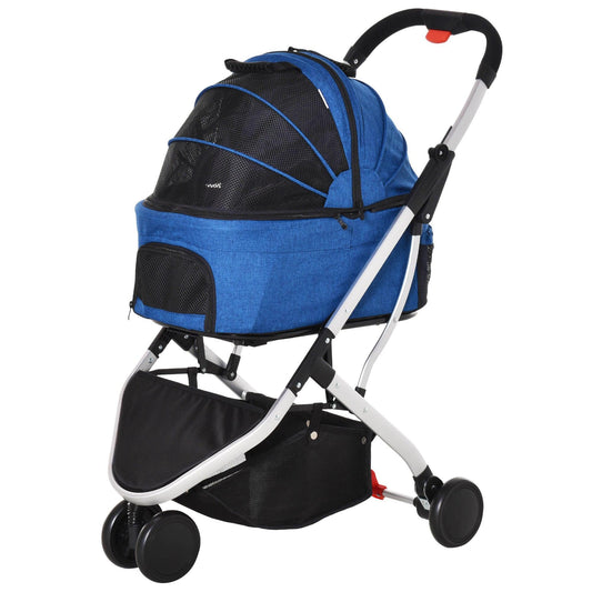 PawHut Detachable Pet Stroller - Travel Carriage - ALL4U RETAILER LTD