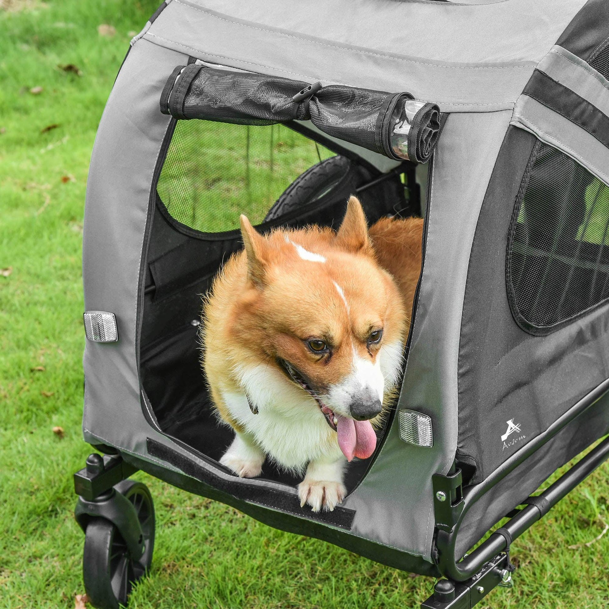 PawHut Dog Bike Trailer - Travel with Ease - ALL4U RETAILER LTD