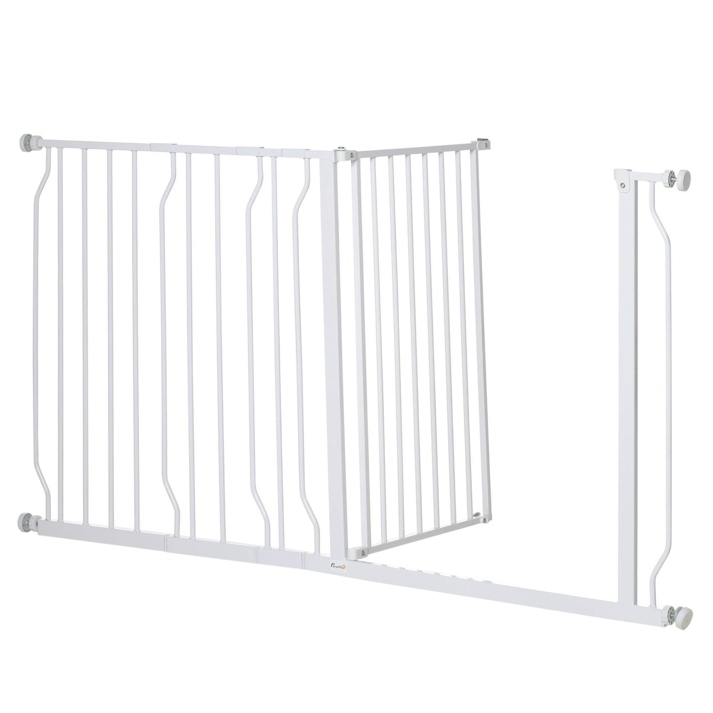 PawHut Dog Gate Extra Wide for Stairways - 76H x 75-145W cm - ALL4U RETAILER LTD