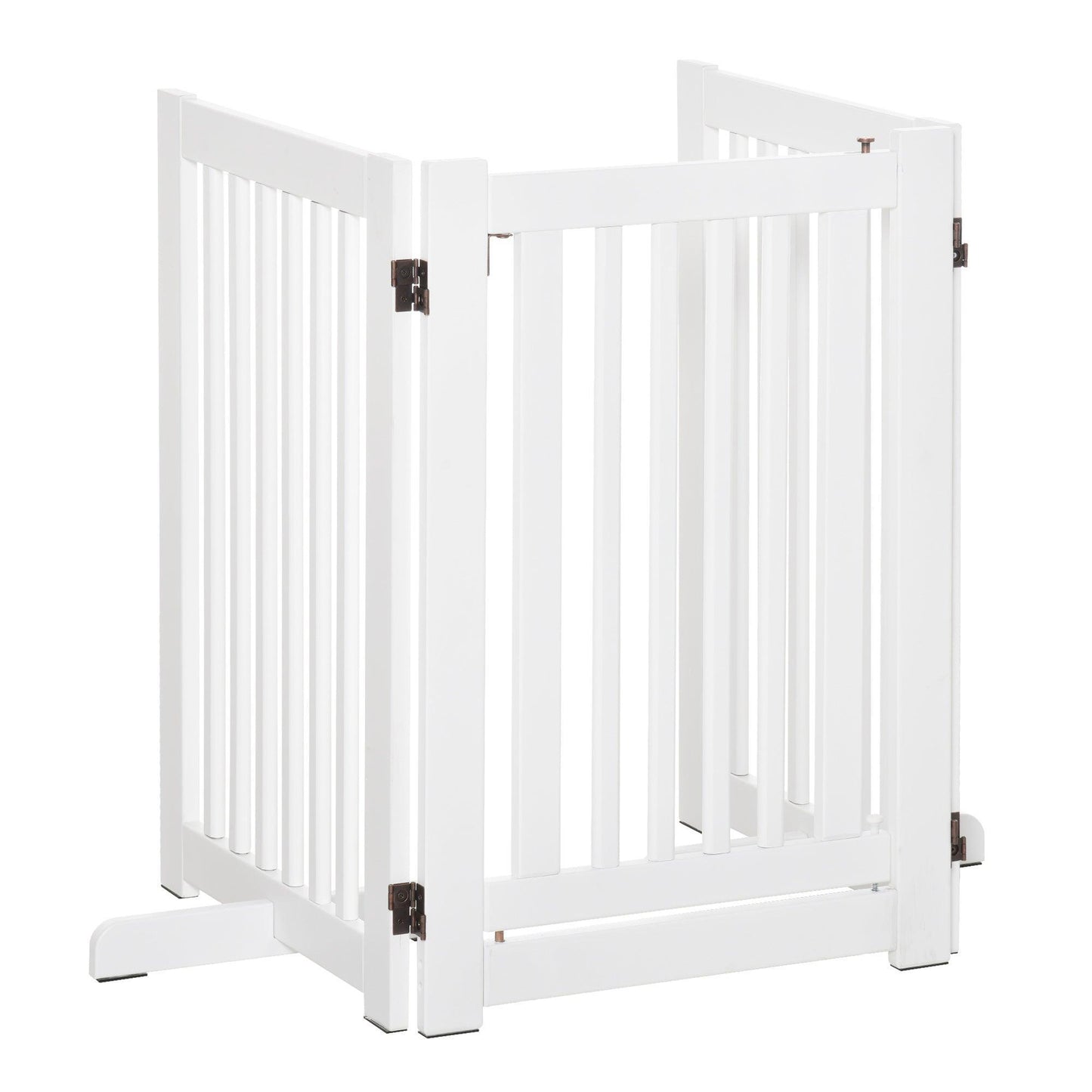 PawHut Freestanding Pet Barrier Fence - White - ALL4U RETAILER LTD