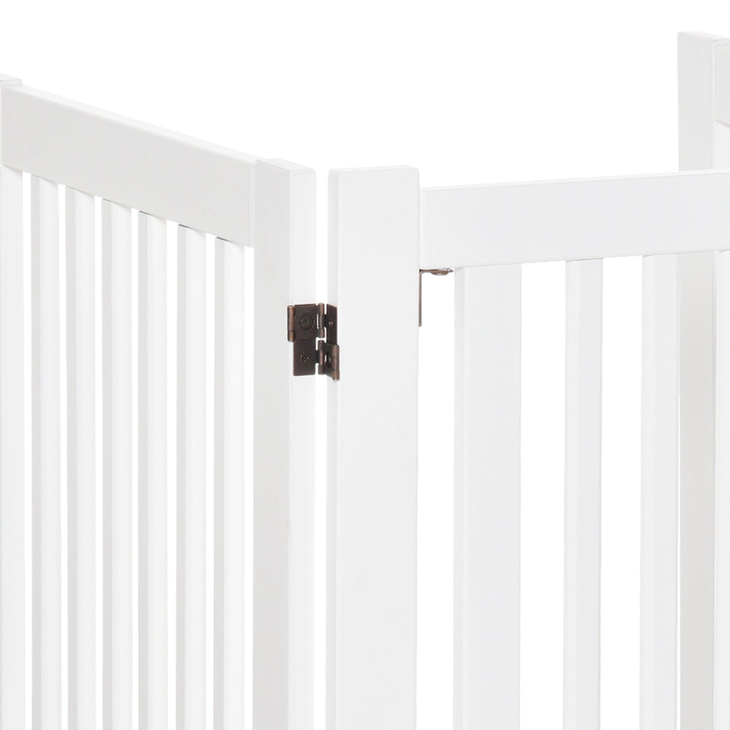 PawHut Freestanding Pet Barrier Fence - White - ALL4U RETAILER LTD