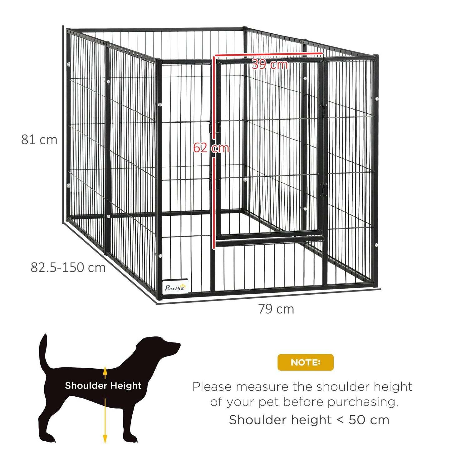 PawHut Dog Playpen - Adjustable, Strong & Simple - ALL4U RETAILER LTD