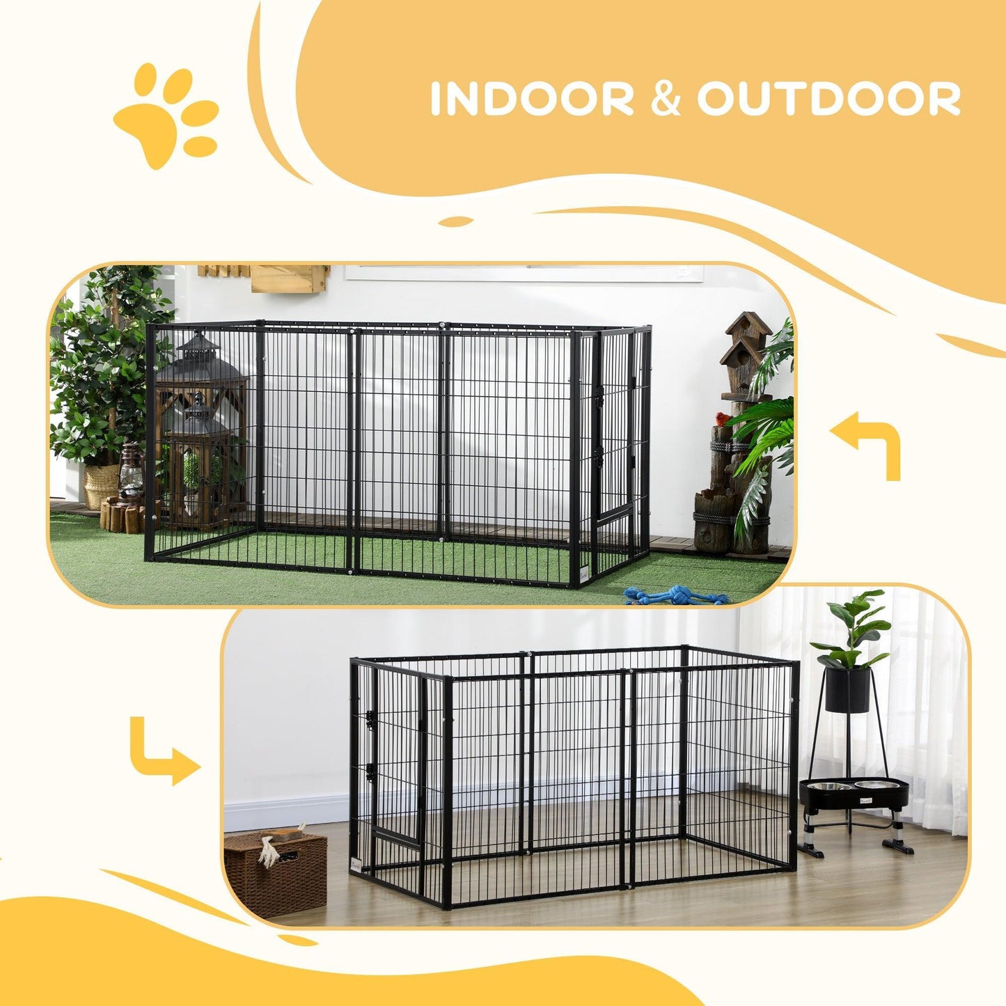 PawHut Dog Playpen - Adjustable, Strong & Simple - ALL4U RETAILER LTD