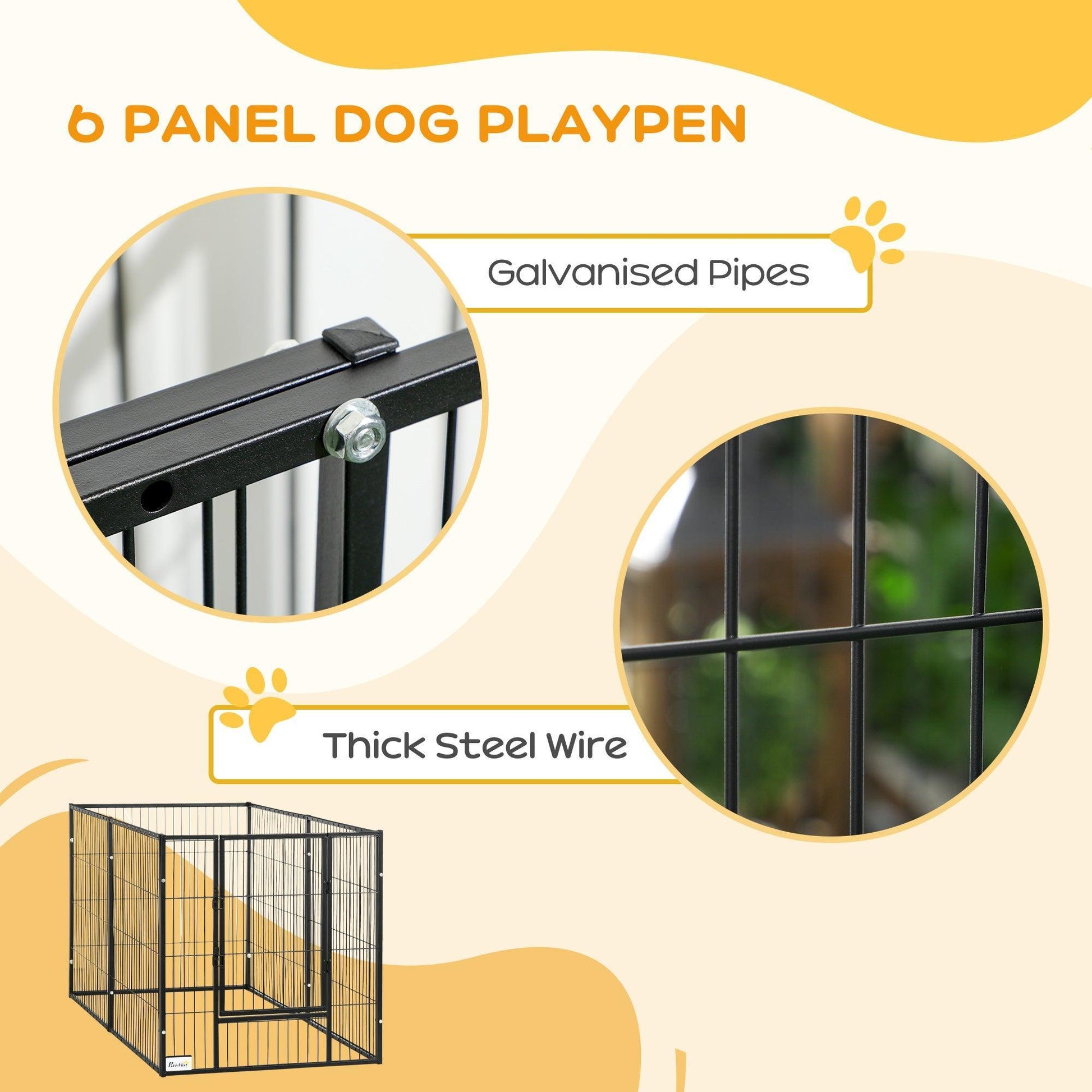 PawHut Dog Playpen - Adjustable, Strong & Simple - ALL4U RETAILER LTD