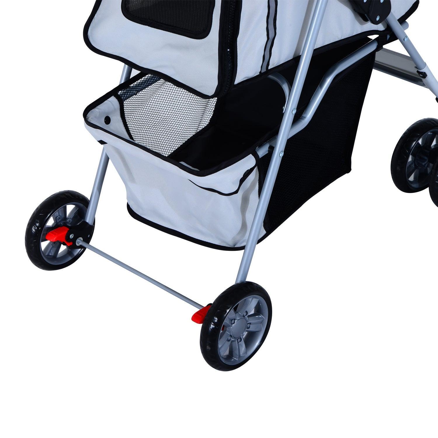 PawHut Dog Pram - Foldable Pet Stroller - ALL4U RETAILER LTD