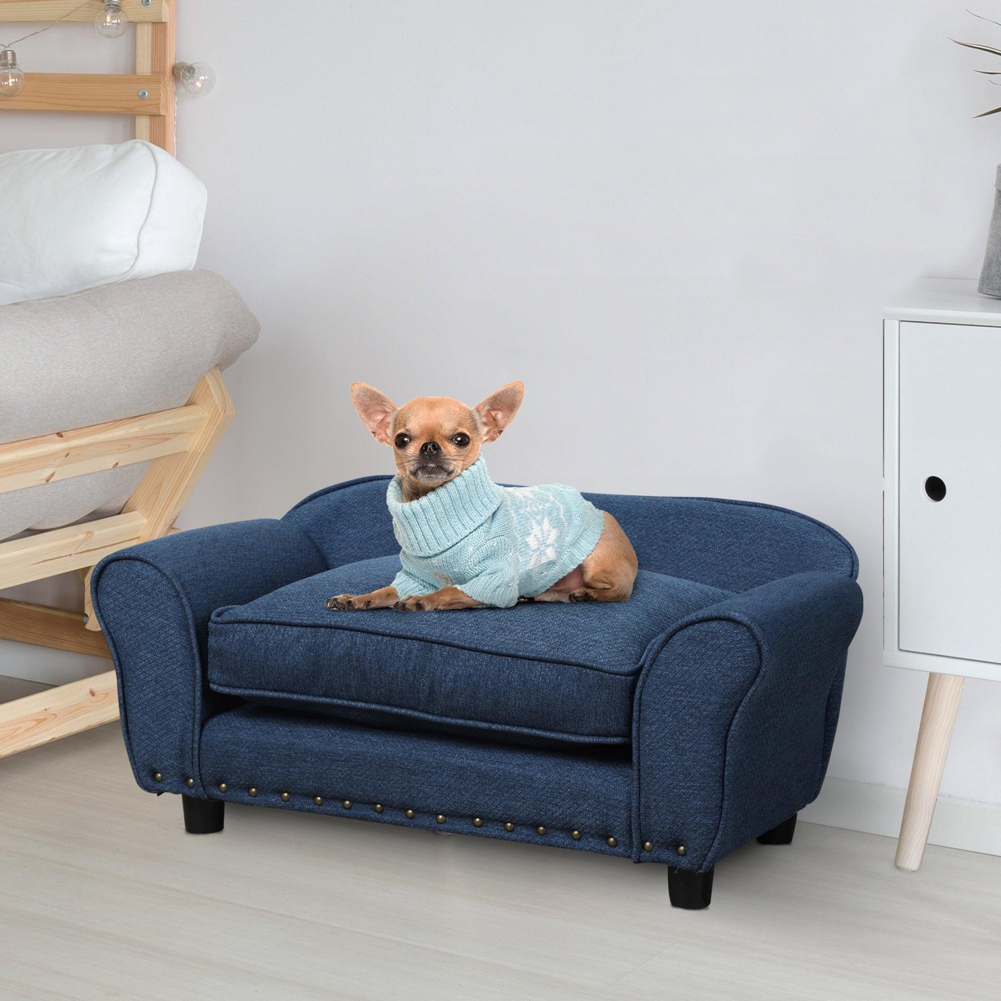 PawHut Dog Sofa: Comfy Pet Chair with Washable Cover - ALL4U RETAILER LTD