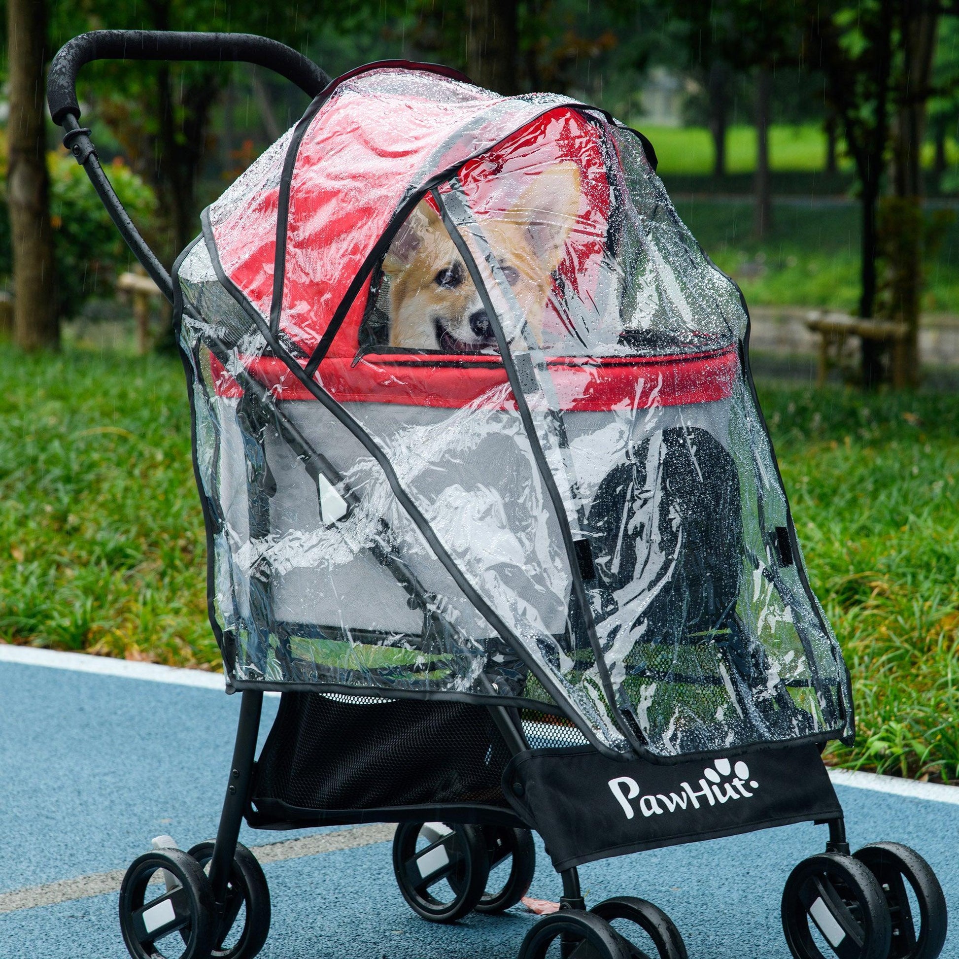 PawHut Dog Stroller Rain Cover - Waterproof Pram Shield - ALL4U RETAILER LTD