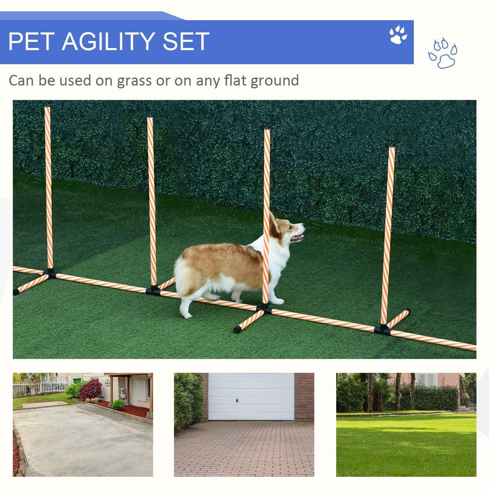 PawHut Dog Weave Poles: Indoor/Outdoor Agility Course - ALL4U RETAILER LTD