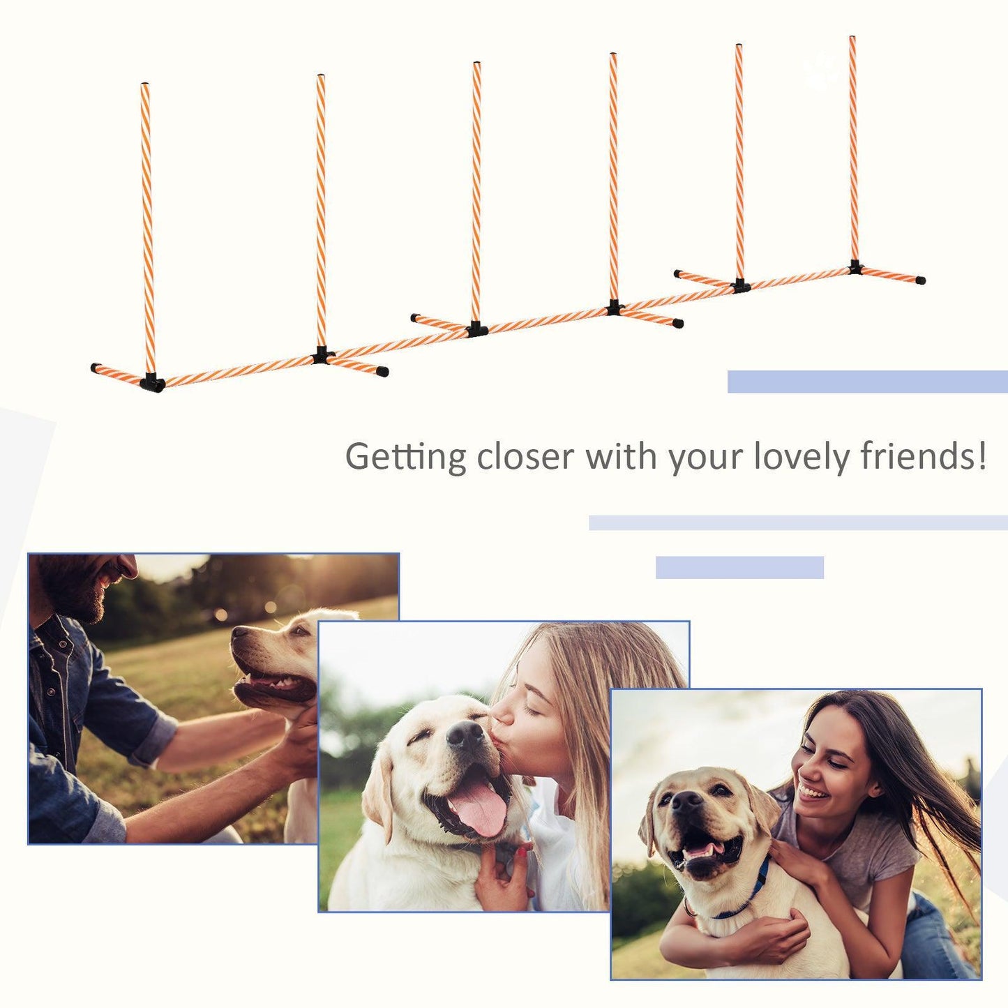 PawHut Dog Weave Poles: Indoor/Outdoor Agility Course - ALL4U RETAILER LTD