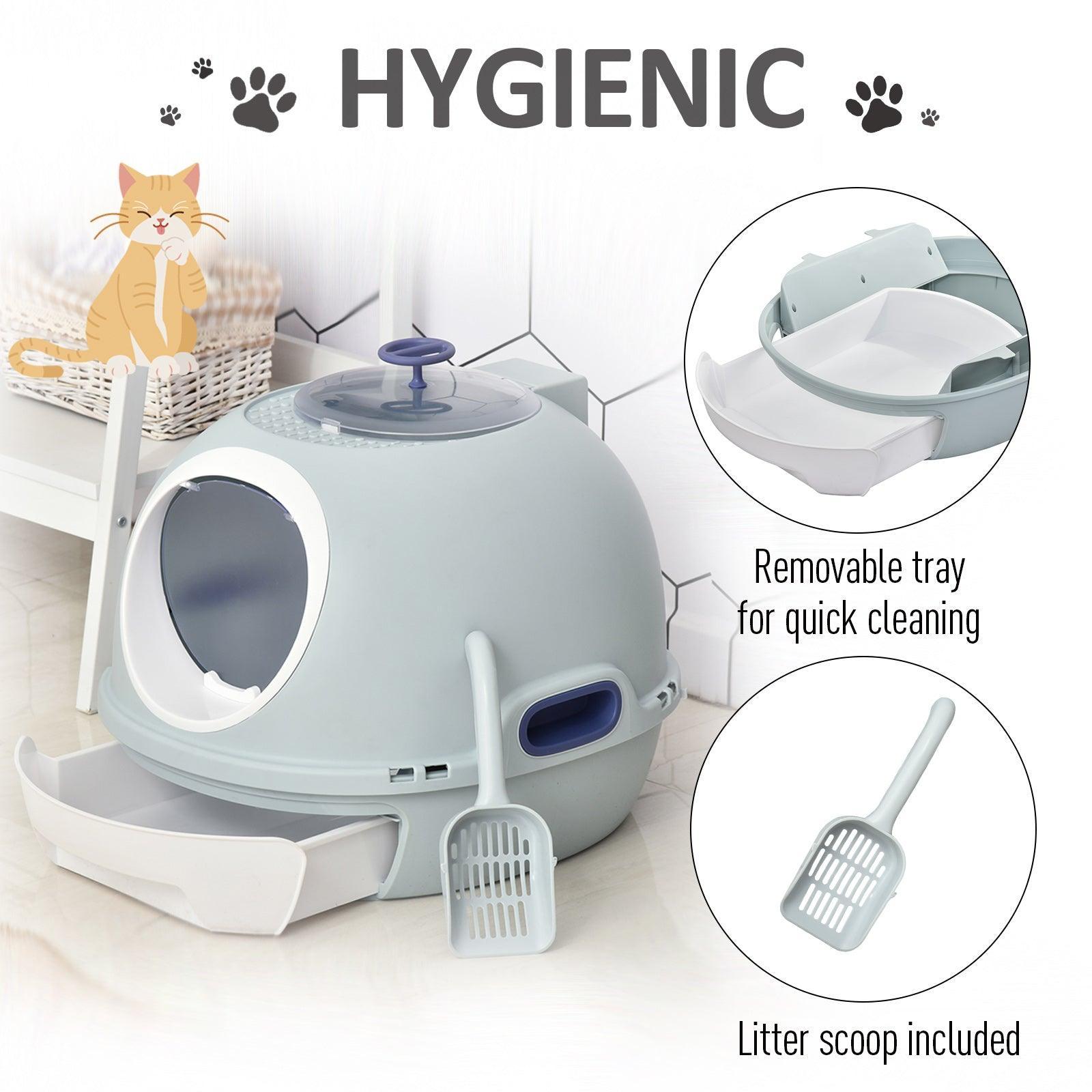 PawHut Easy-Clean Cat Litter Box - ALL4U RETAILER LTD