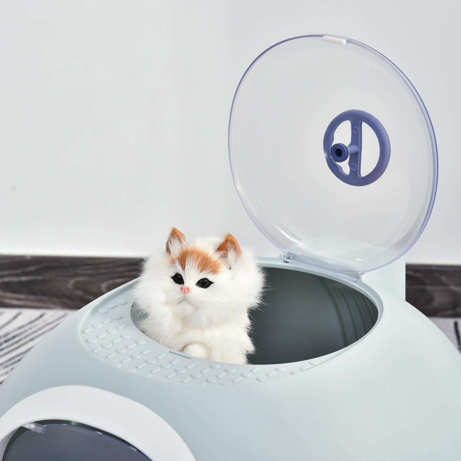 PawHut Easy-Clean Cat Litter Box - ALL4U RETAILER LTD