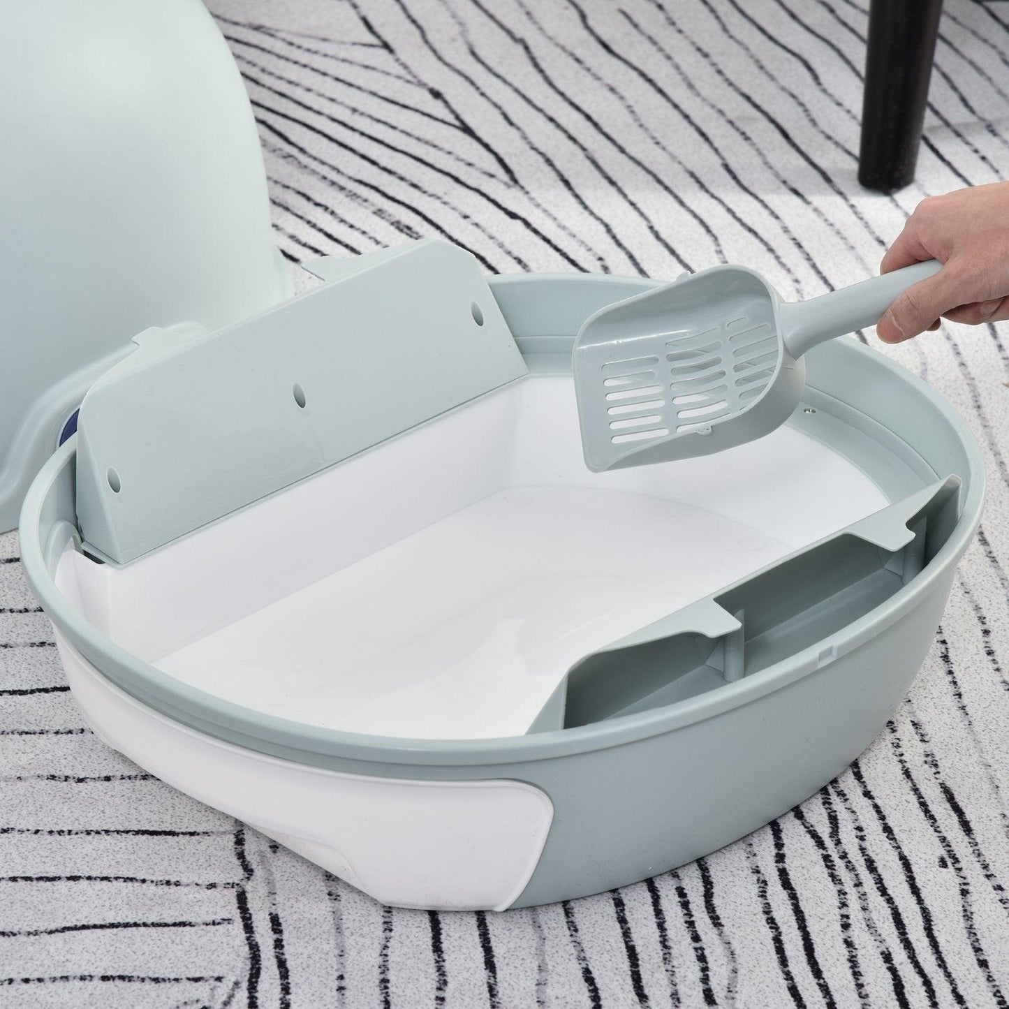 PawHut Easy-Clean Cat Litter Box - ALL4U RETAILER LTD