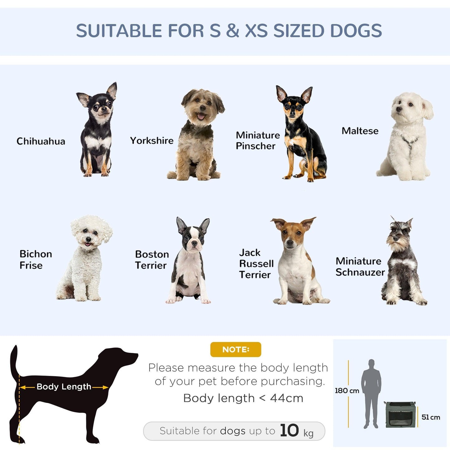 PawHut Foldable Dog Bag for Small Dogs (Grey) - ALL4U RETAILER LTD