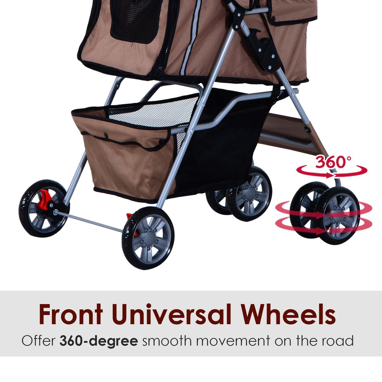 PawHut Foldable Dog Pram with Storage - ALL4U RETAILER LTD