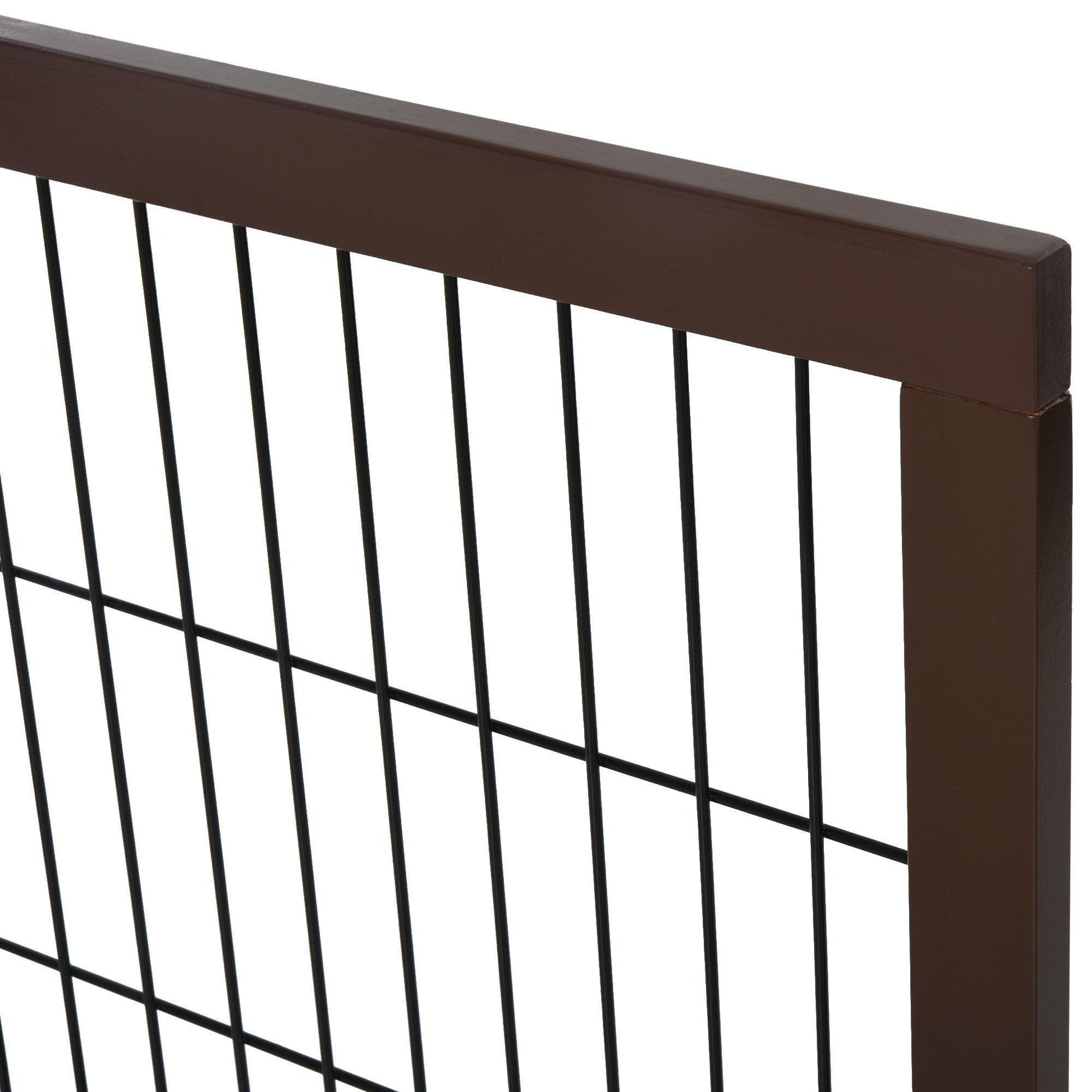 PawHut Foldable Indoor Pet Gate - Pine Frame - ALL4U RETAILER LTD