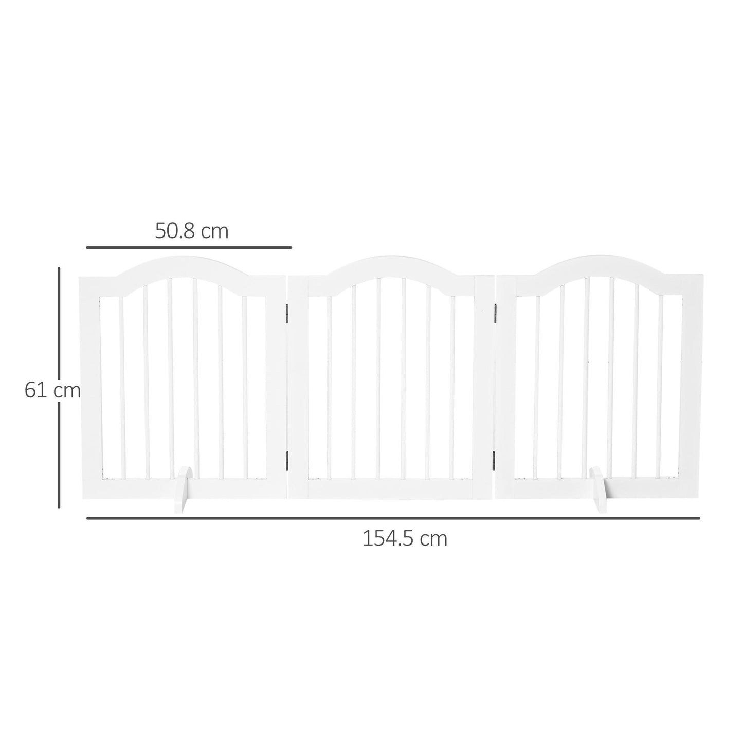 PawHut Foldable Pet Gate | Small-Sized | Support Feet | Freestanding - ALL4U RETAILER LTD