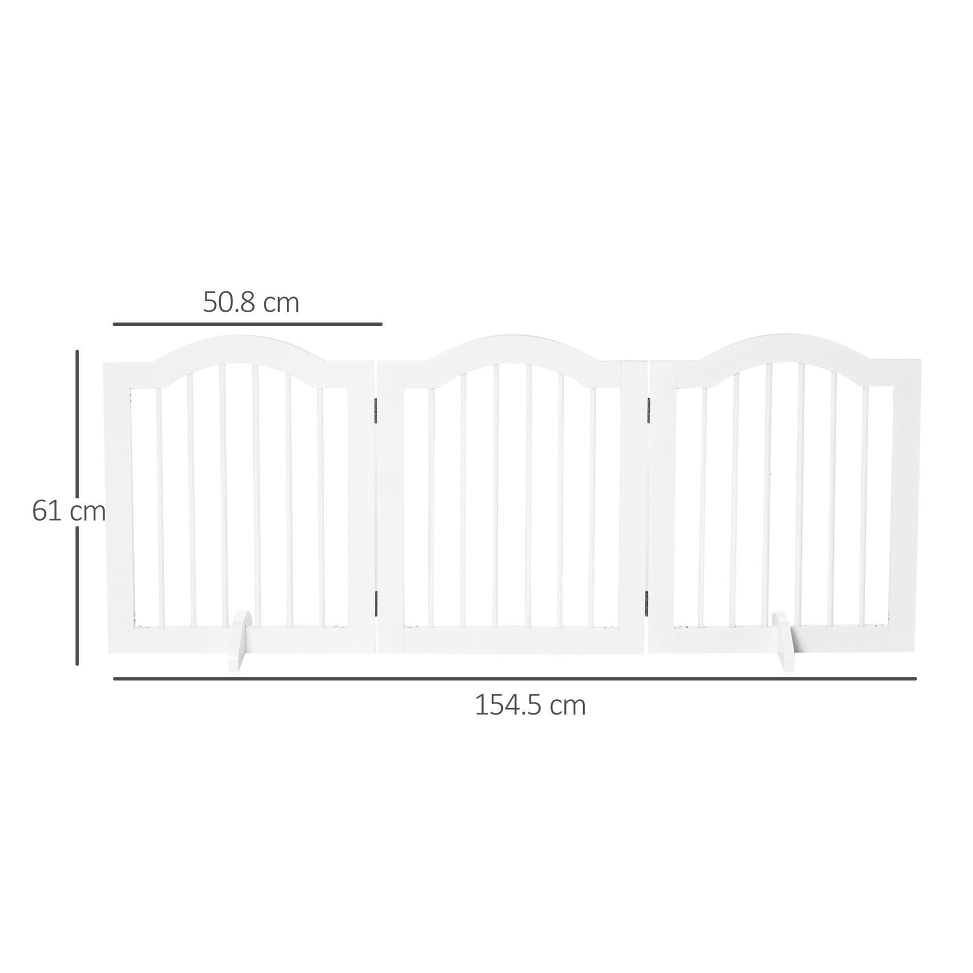 PawHut Foldable Pet Gate | Small-Sized | Support Feet | Freestanding - ALL4U RETAILER LTD