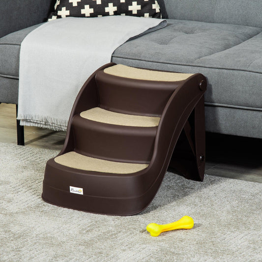 PawHut Foldable Pet Stairs for High Beds, Sofas - Non-slip - ALL4U RETAILER LTD