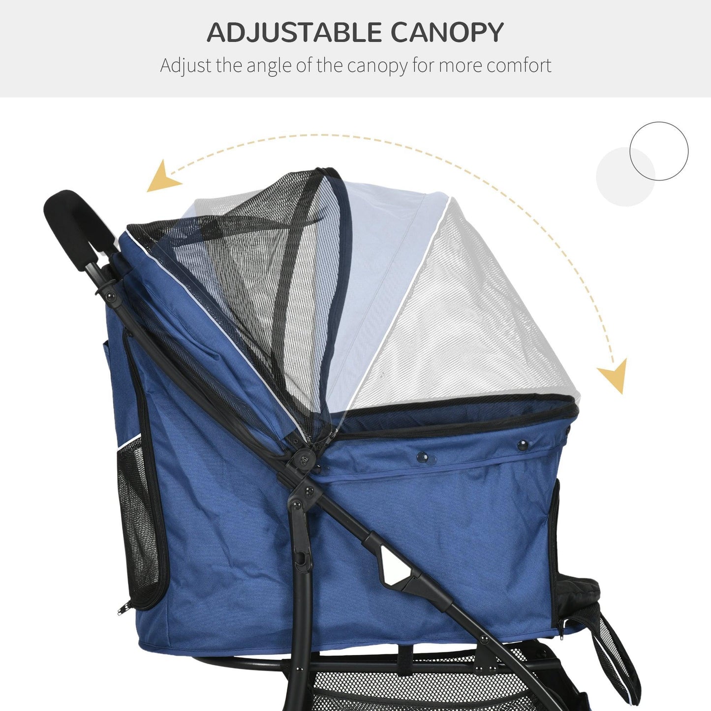 PawHut Foldable Pet Stroller: Convenient & Spacious - ALL4U RETAILER LTD