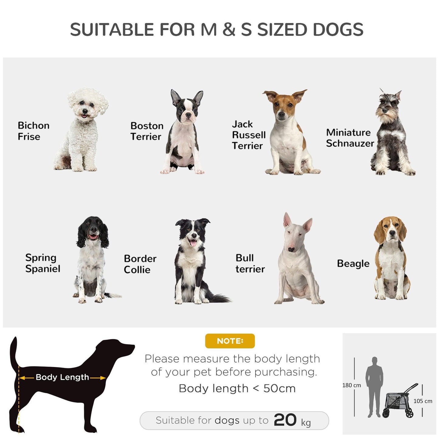 PawHut Foldable Pet Stroller for Small Pets - ALL4U RETAILER LTD