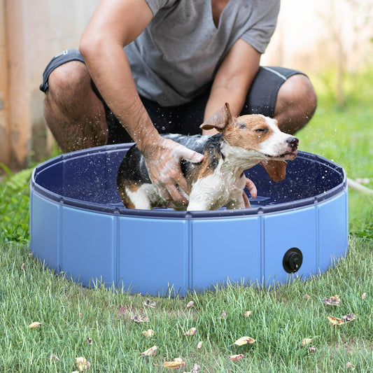 PawHut Foldable Pet Swimming Pool in Blue - ALL4U RETAILER LTD