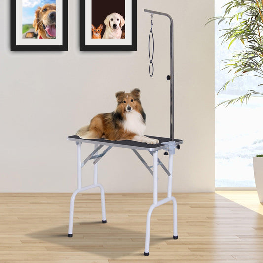 PawHut Foldable Pet Grooming Table - Ideal for Small Dogs - ALL4U RETAILER LTD