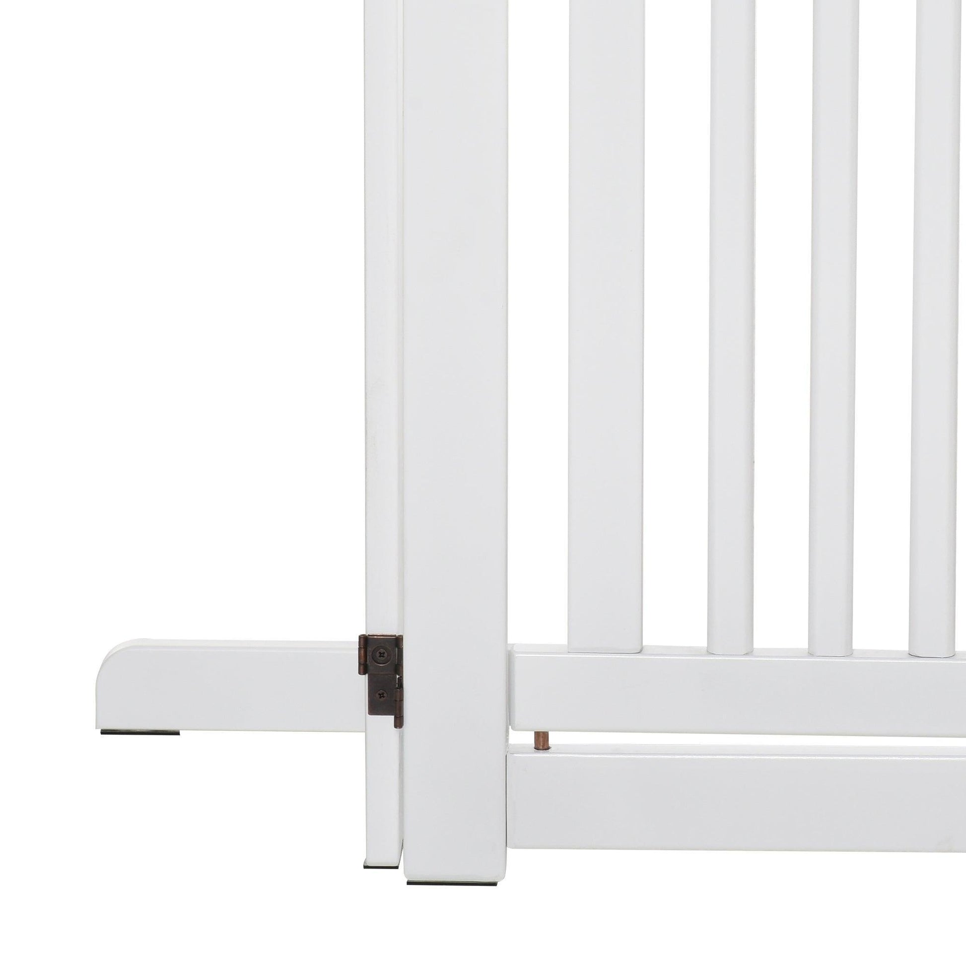 PawHut Freestanding Pet Barrier Fence - White - ALL4U RETAILER LTD