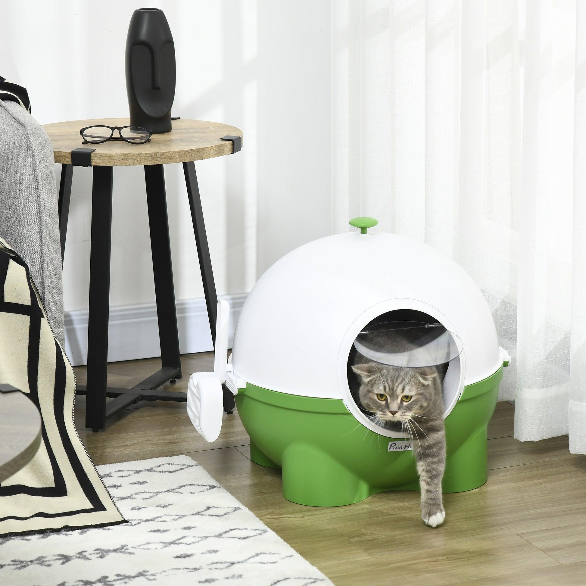 PawHut Green Cat Litter Box - 60x48cm - ALL4U RETAILER LTD