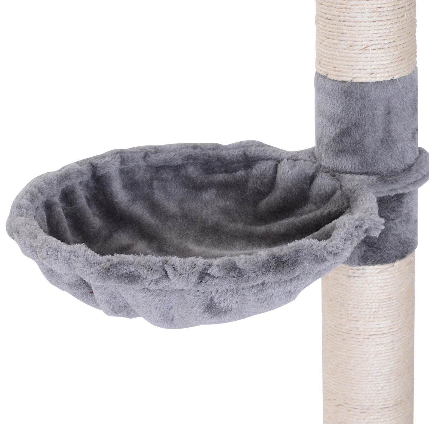 PawHut Grey Cat Scratching Post with 5 Platforms - ALL4U RETAILER LTD