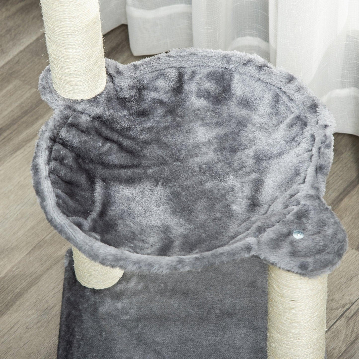 PawHut Grey Cat Tree with Scratching Post - ALL4U RETAILER LTD