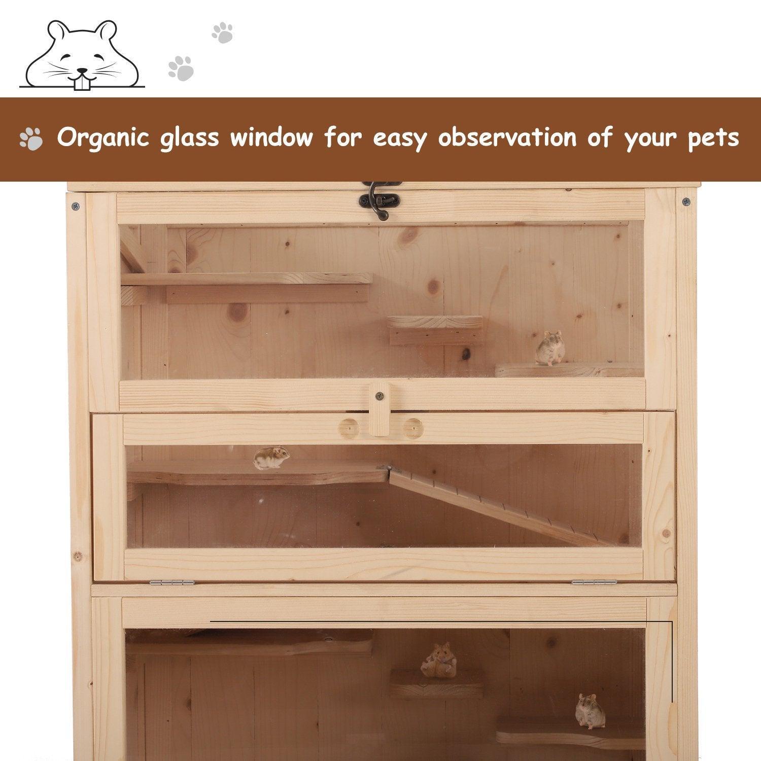 PawHut Hamster Cage - 4 Layers, Easy Clean - ALL4U RETAILER LTD