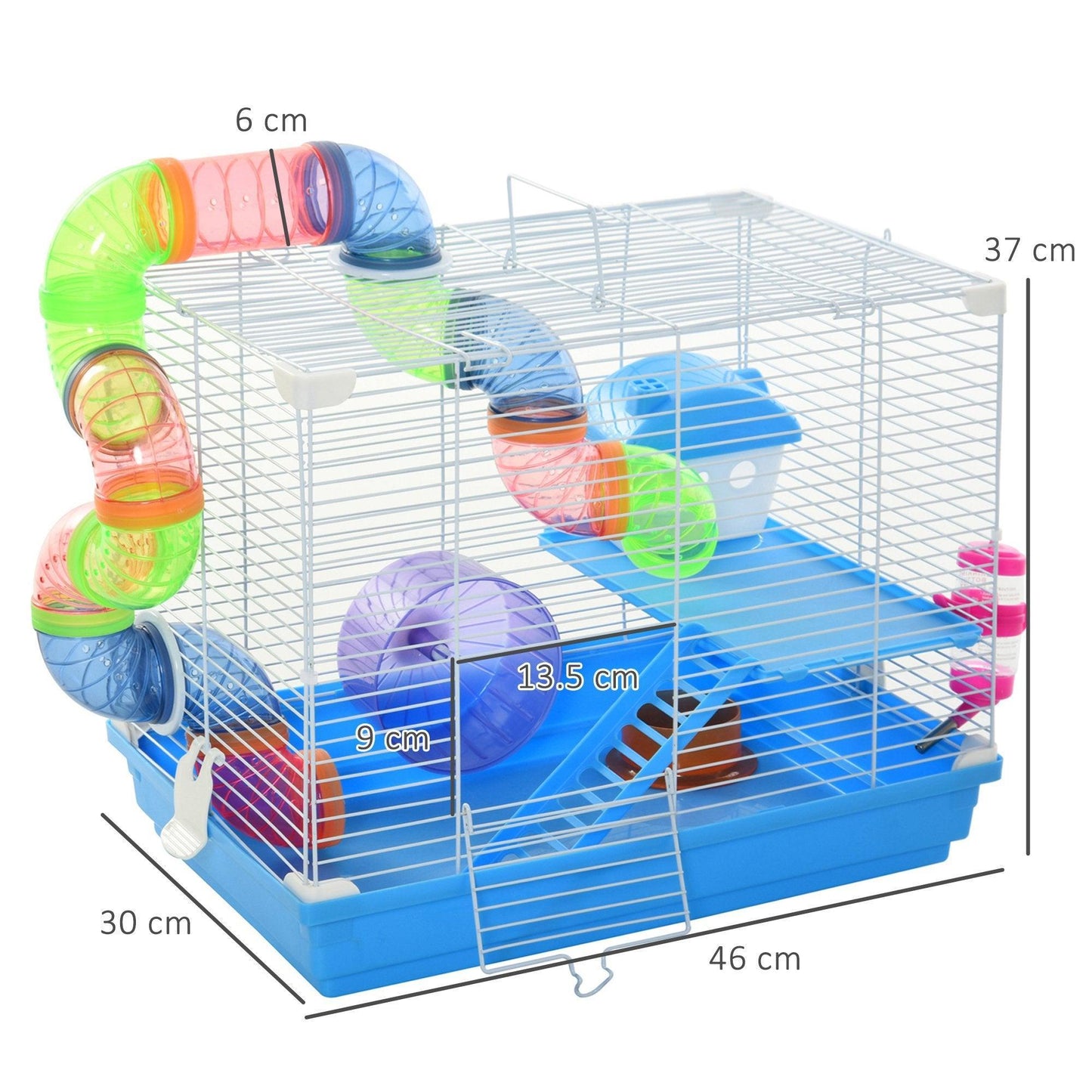 Pawhut Hamster Cage Carrier - Compact & Convenient - ALL4U RETAILER LTD