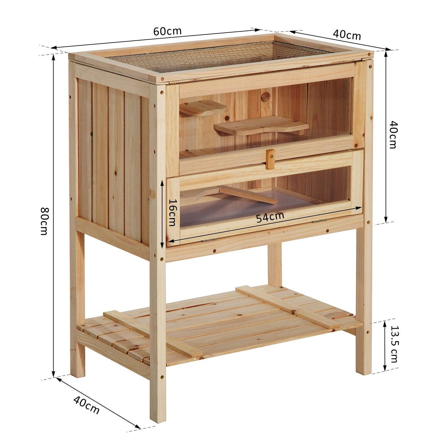 PawHut Hamster Cage: Spacious and Sturdy Living Space for Pets - ALL4U RETAILER LTD