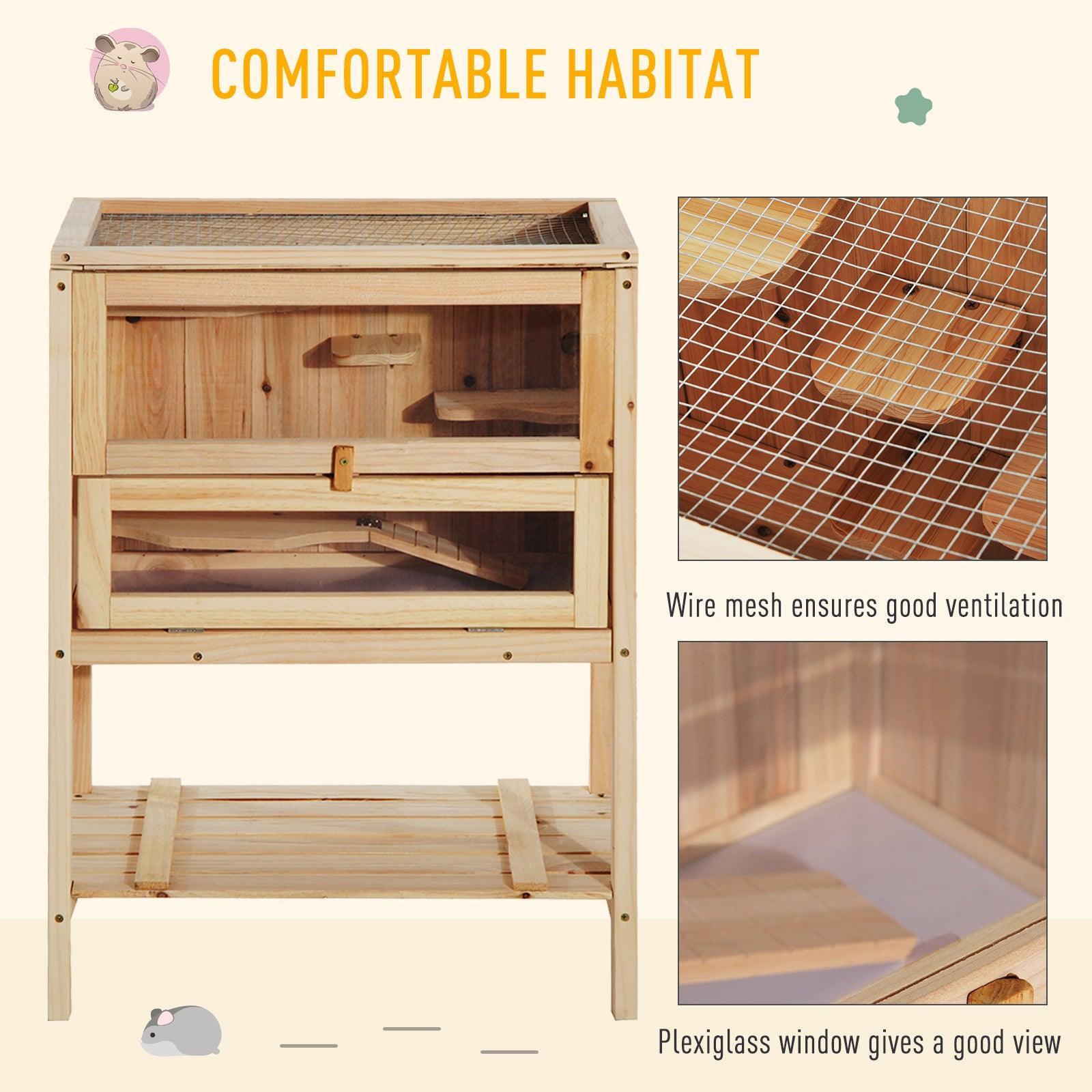 PawHut Hamster Cage: Spacious and Sturdy Living Space for Pets - ALL4U RETAILER LTD