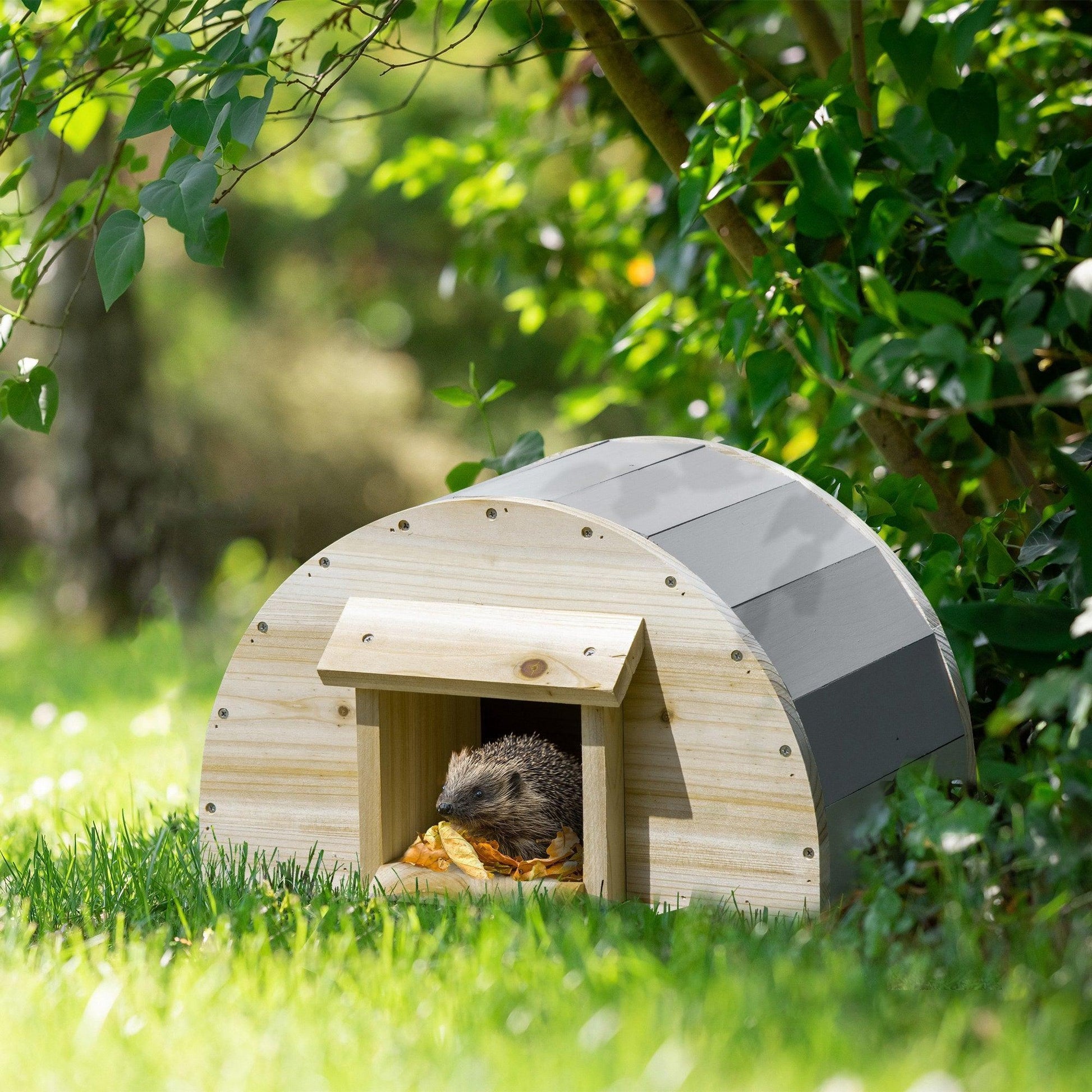 PawHut Hedgehog House, 2 Door Small Animal Shelter - ALL4U RETAILER LTD