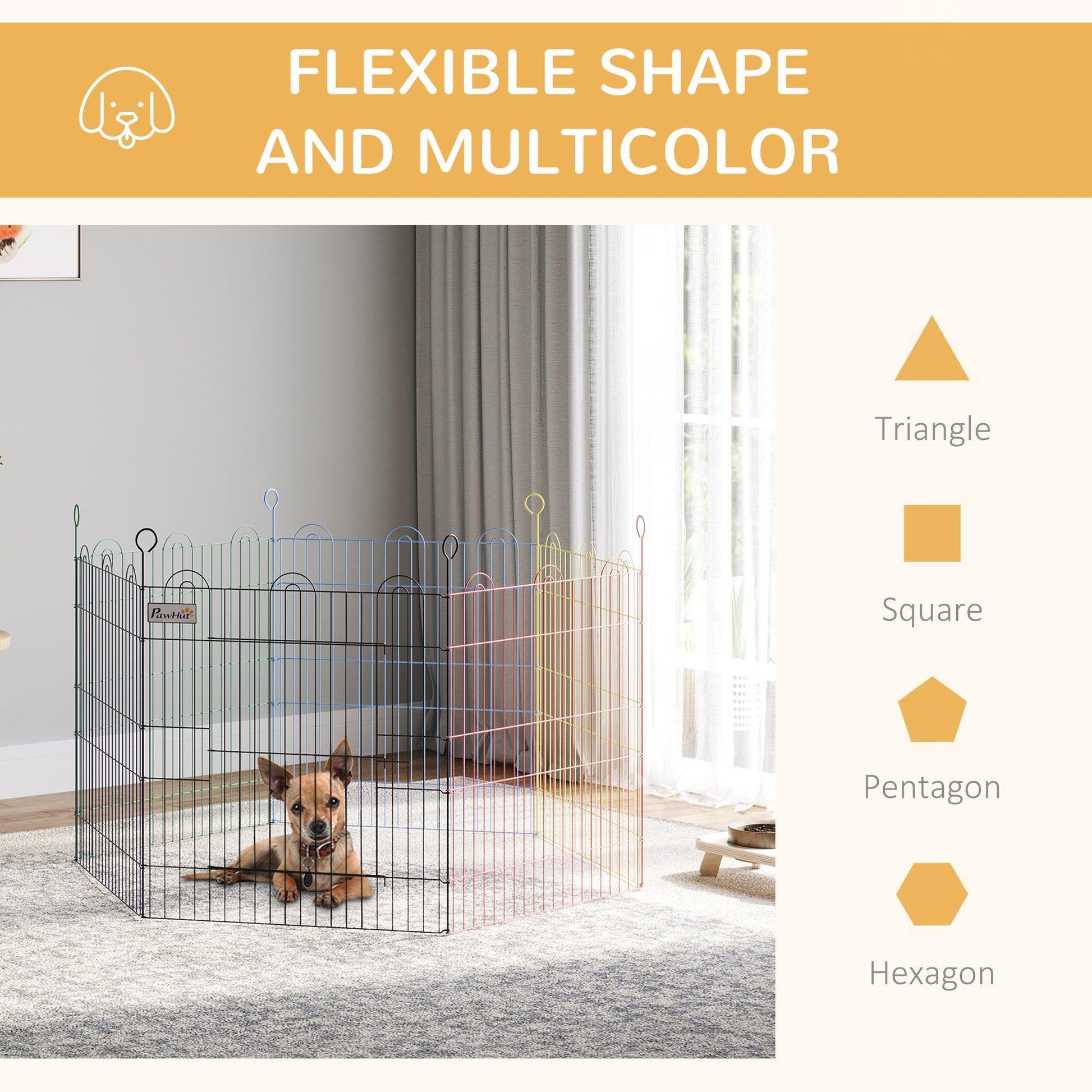 PawHut Hexagon Pet Playpen: Metal Fence for Dogs - ALL4U RETAILER LTD