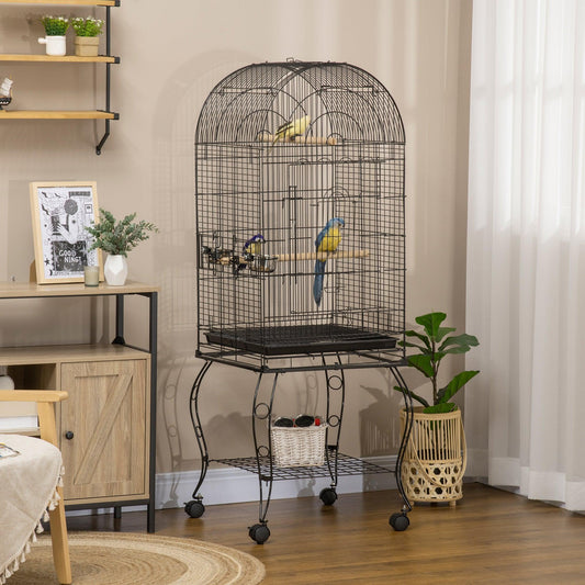 PawHut Large Parrot Cage Stand with Wheels - ALL4U RETAILER LTD