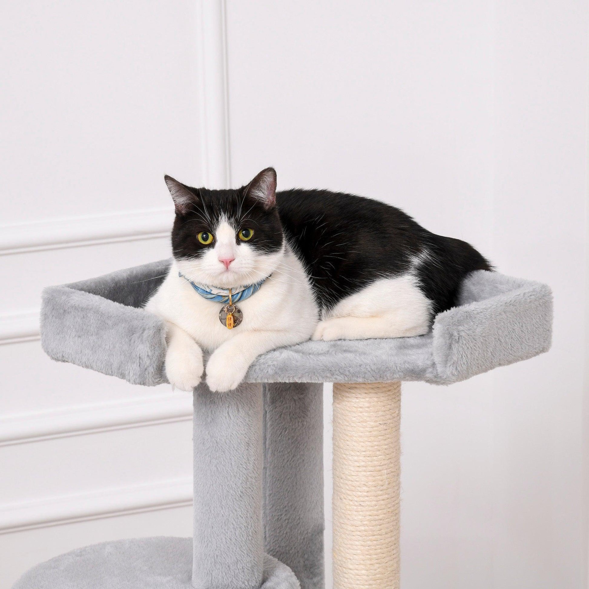 PawHut Multi-level Cat Tree with Scratching Post and Plush Perches - ALL4U RETAILER LTD