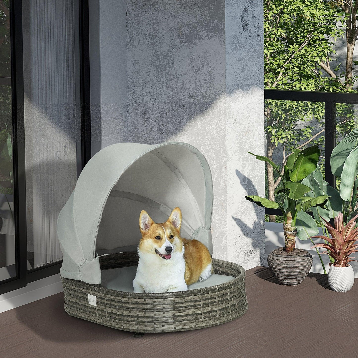 PawHut Outdoor Canopy Pet Bed for Dogs - ALL4U RETAILER LTD