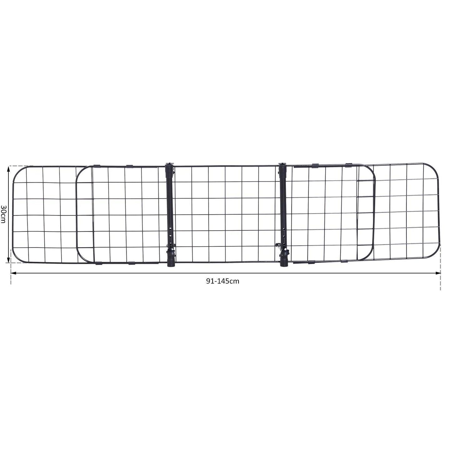 PawHut Pet Car Barrier - Heavy Duty, Black - ALL4U RETAILER LTD