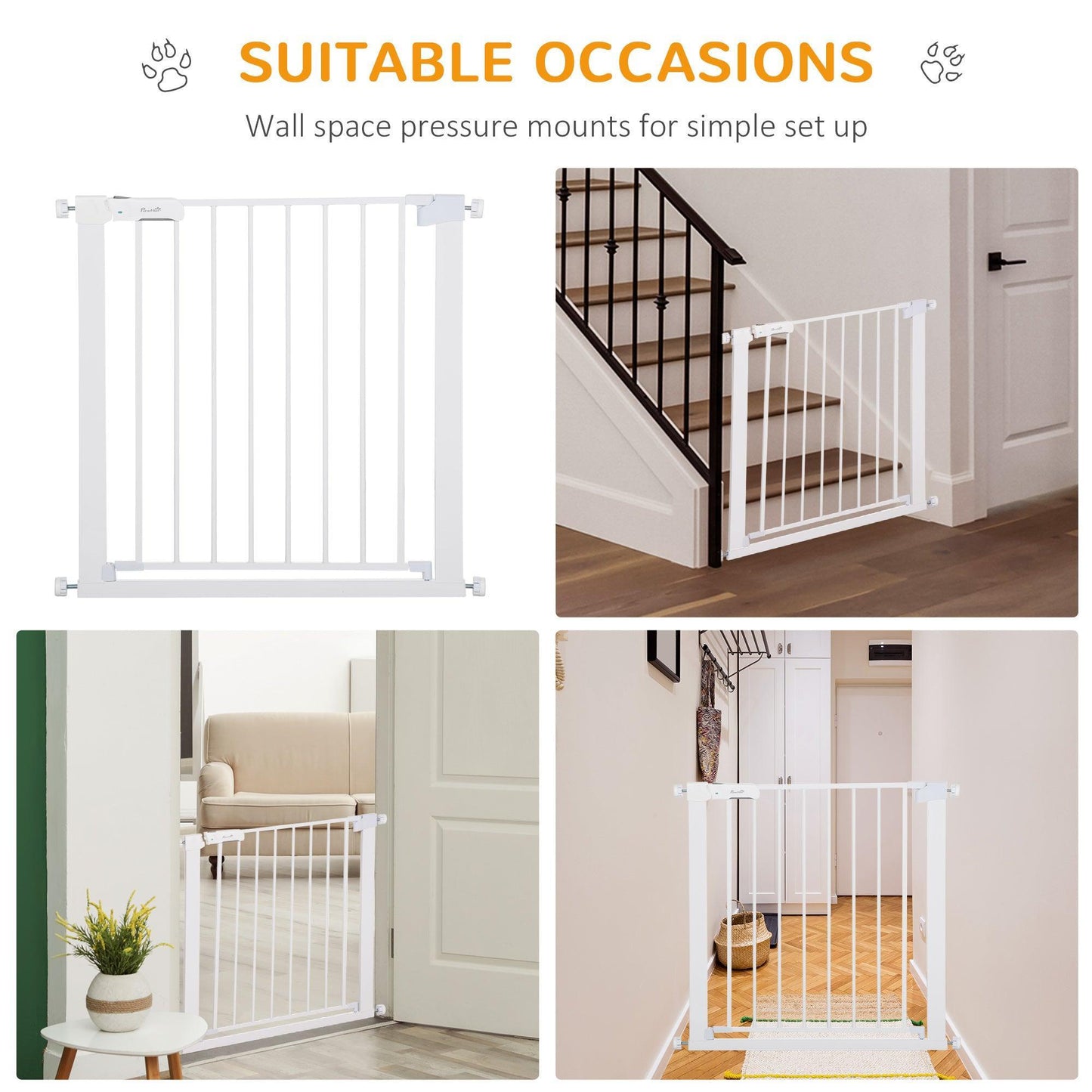 PawHut Pet Gate - Adjustable Safety Fence - ALL4U RETAILER LTD