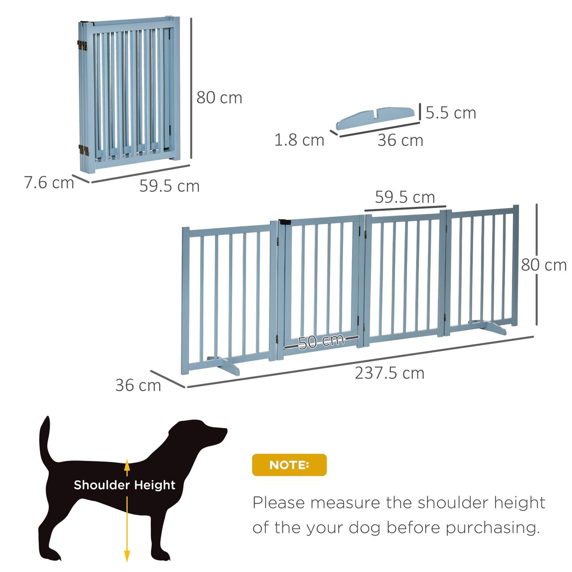 PawHut Pet Gate: Portable Wood Dog Safety Barrier - ALL4U RETAILER LTD