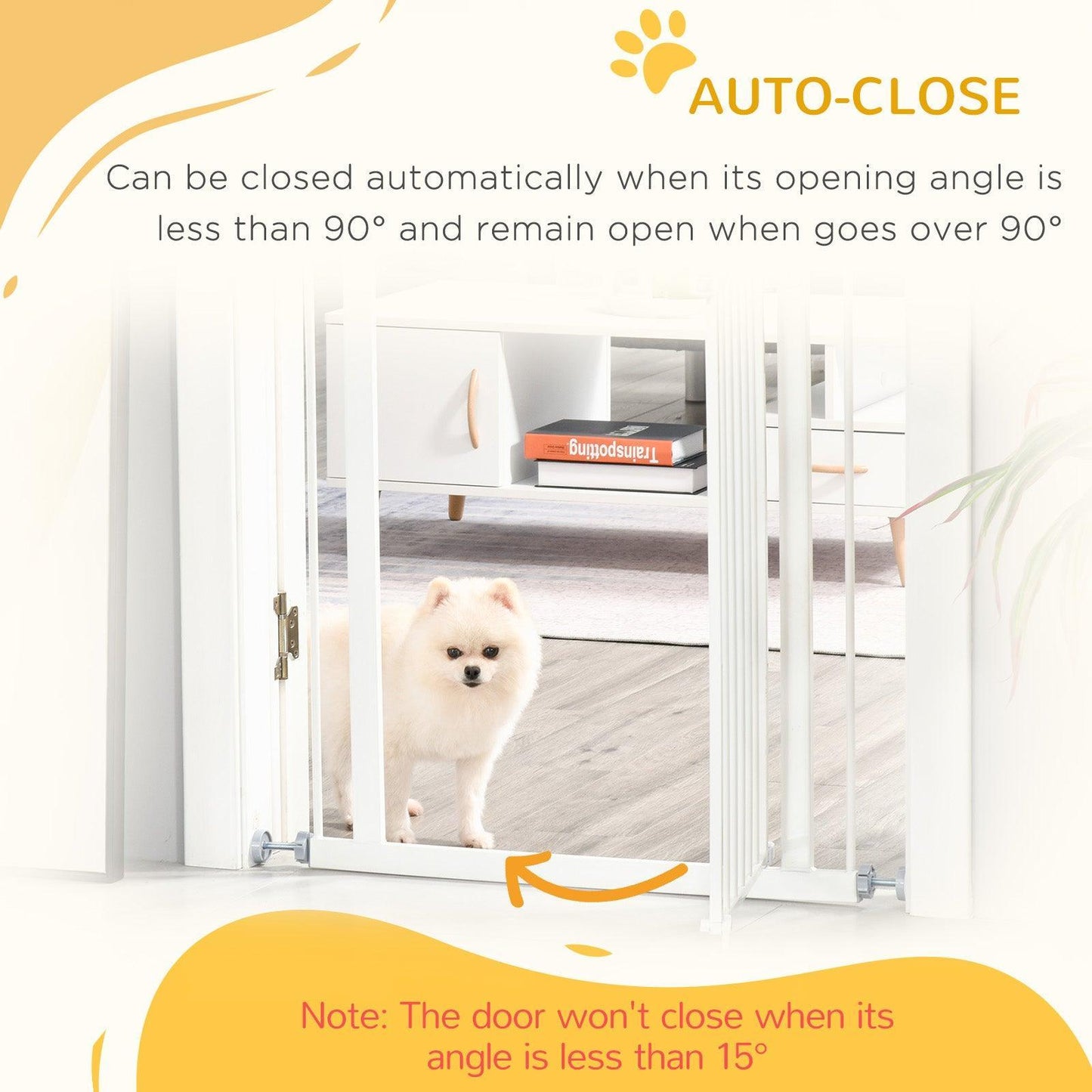 PawHut Pet Metal Safety Gate for Dogs - ALL4U RETAILER LTD