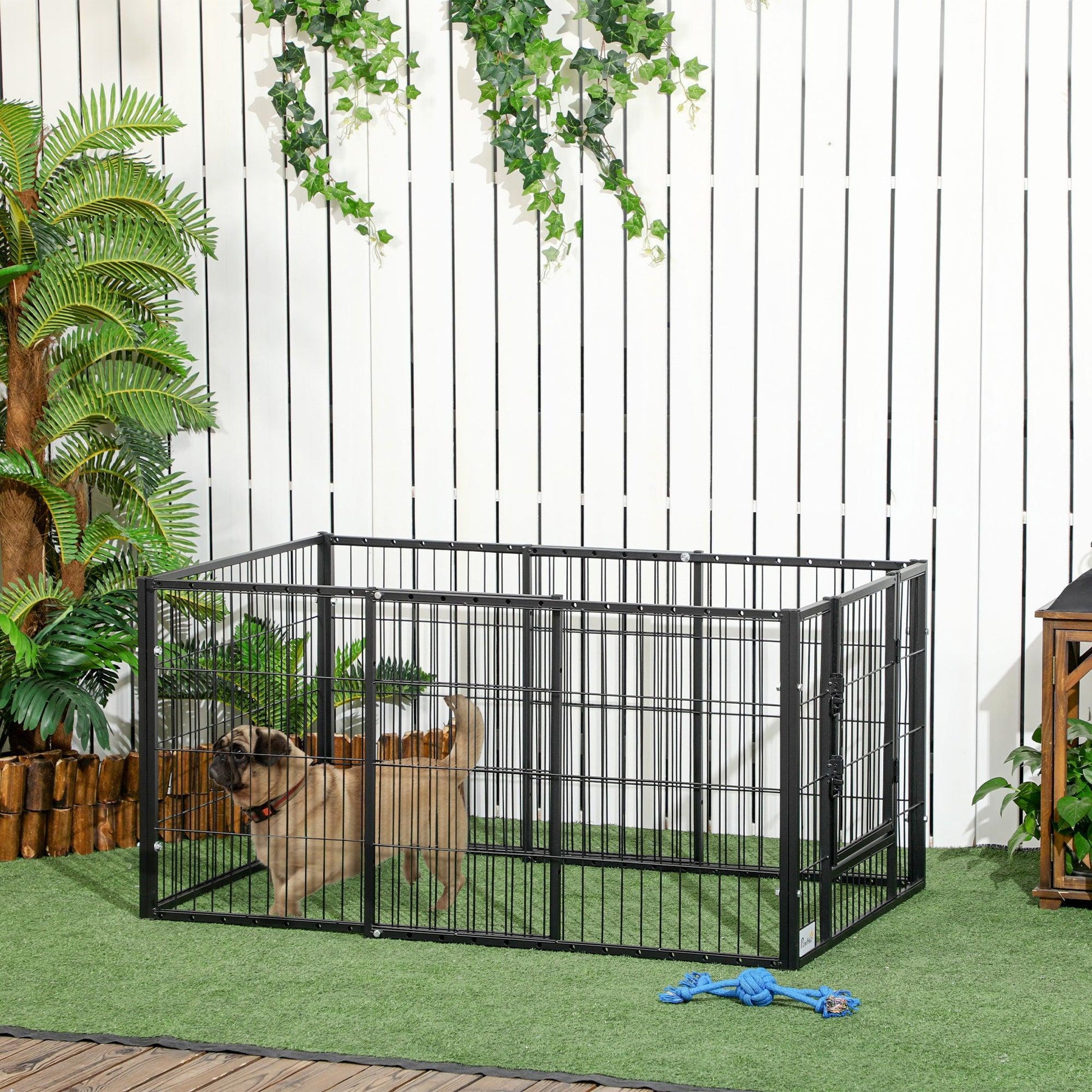 PawHut Pet Playpen: Heavy Duty, Adjustable Length, Indoor/Outdoor - ALL4U RETAILER LTD