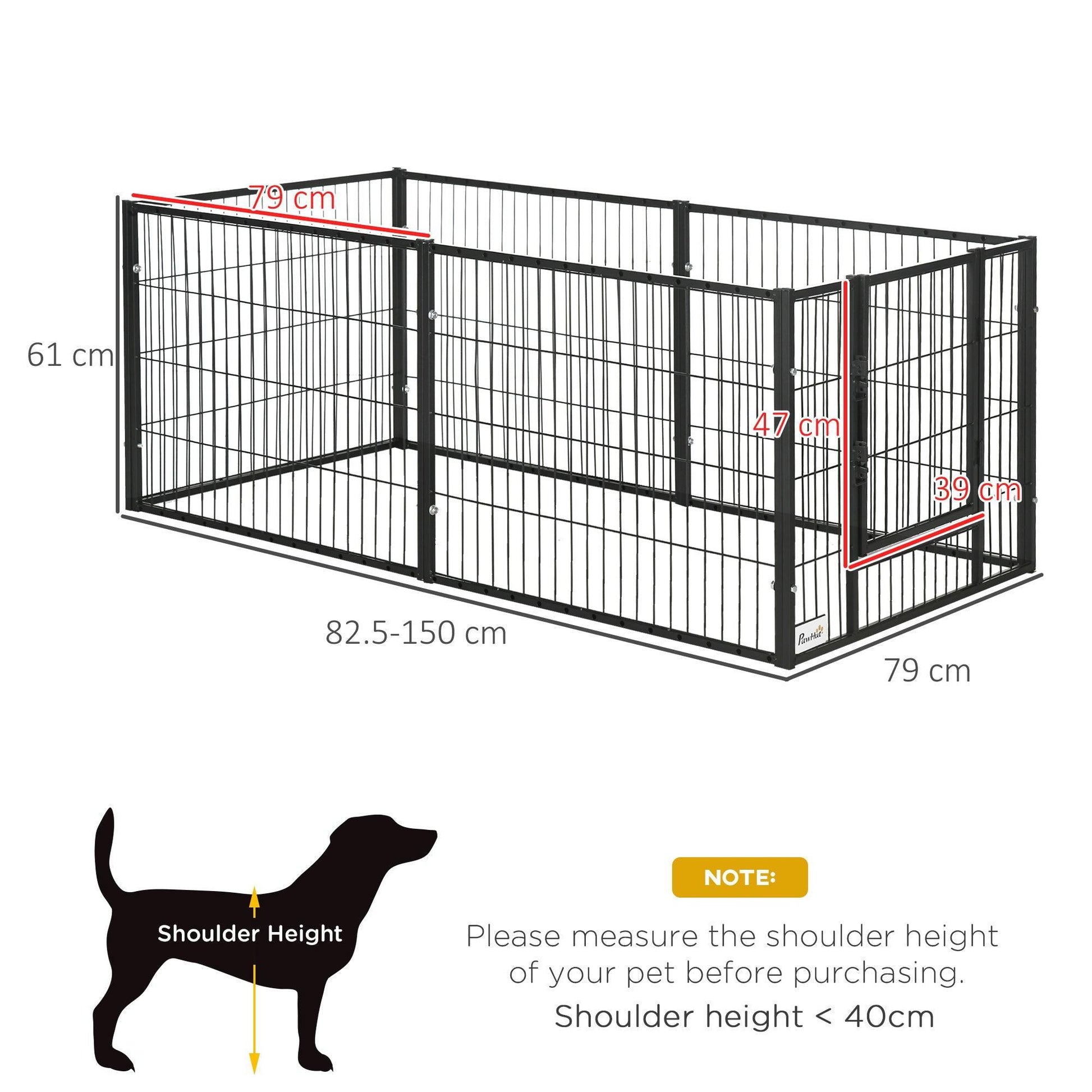 PawHut Pet Playpen: Heavy Duty, Adjustable Length, Indoor/Outdoor - ALL4U RETAILER LTD