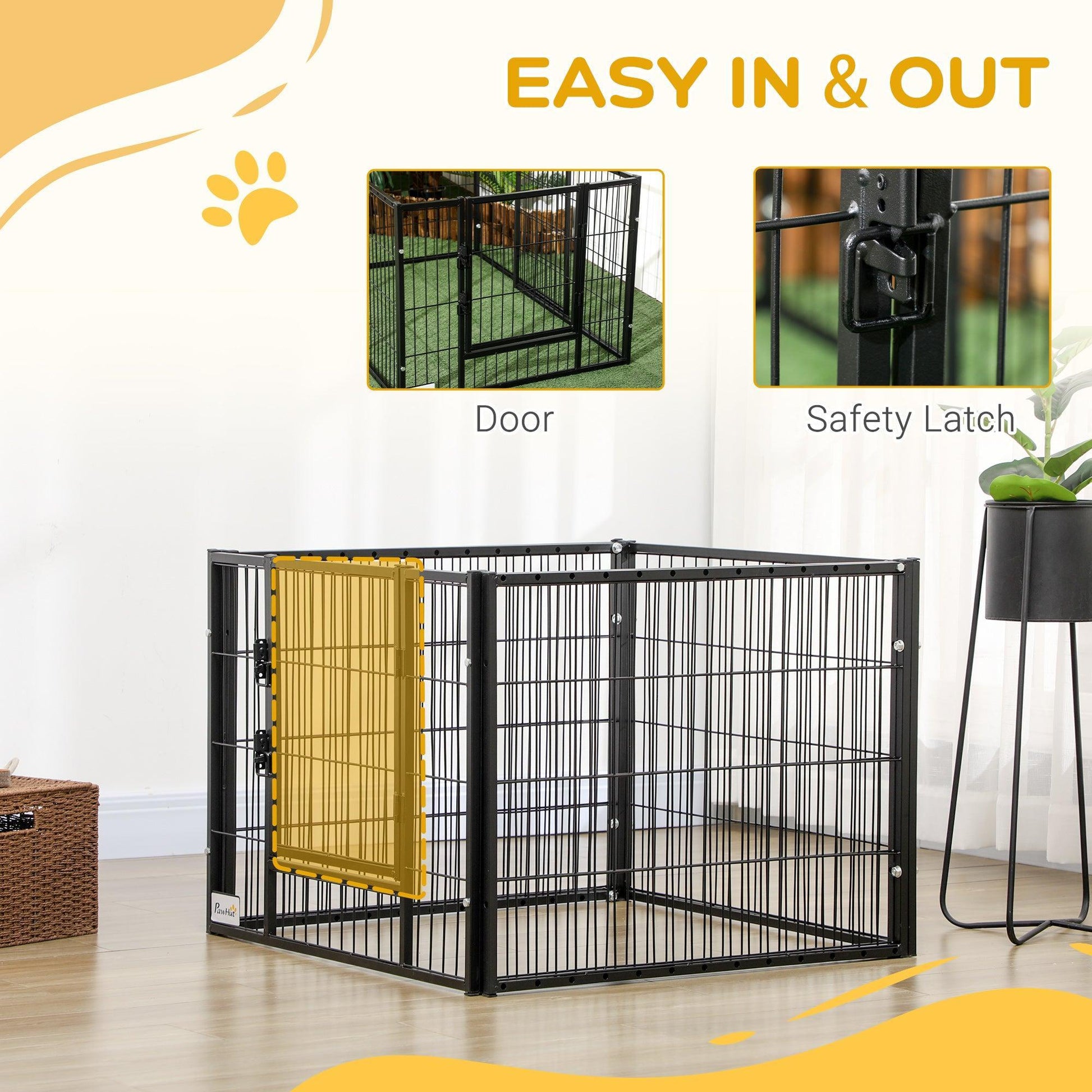 PawHut Pet Playpen: Heavy Duty, Adjustable Length, Indoor/Outdoor - ALL4U RETAILER LTD